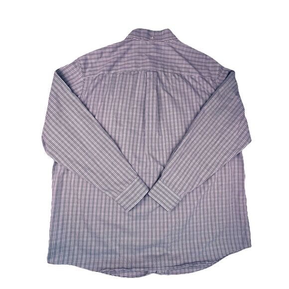 Duluth Trading Co Button Down Shirt Relaxed Mens XL Blue White Red Plaid Cotton - Picture 2 of 14